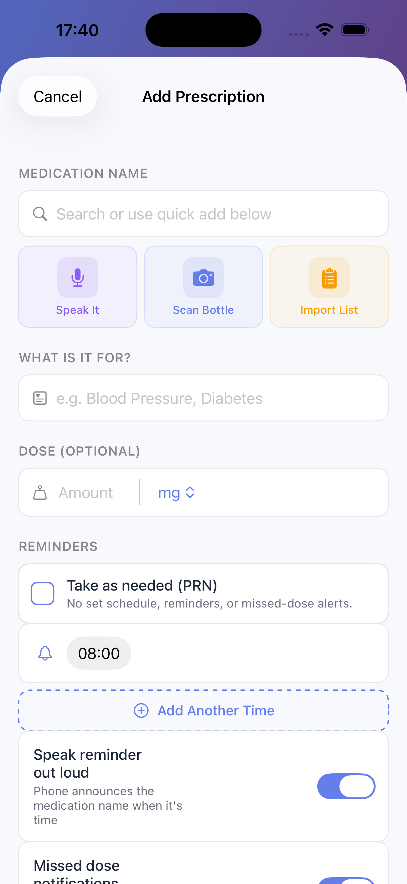 Add Prescription