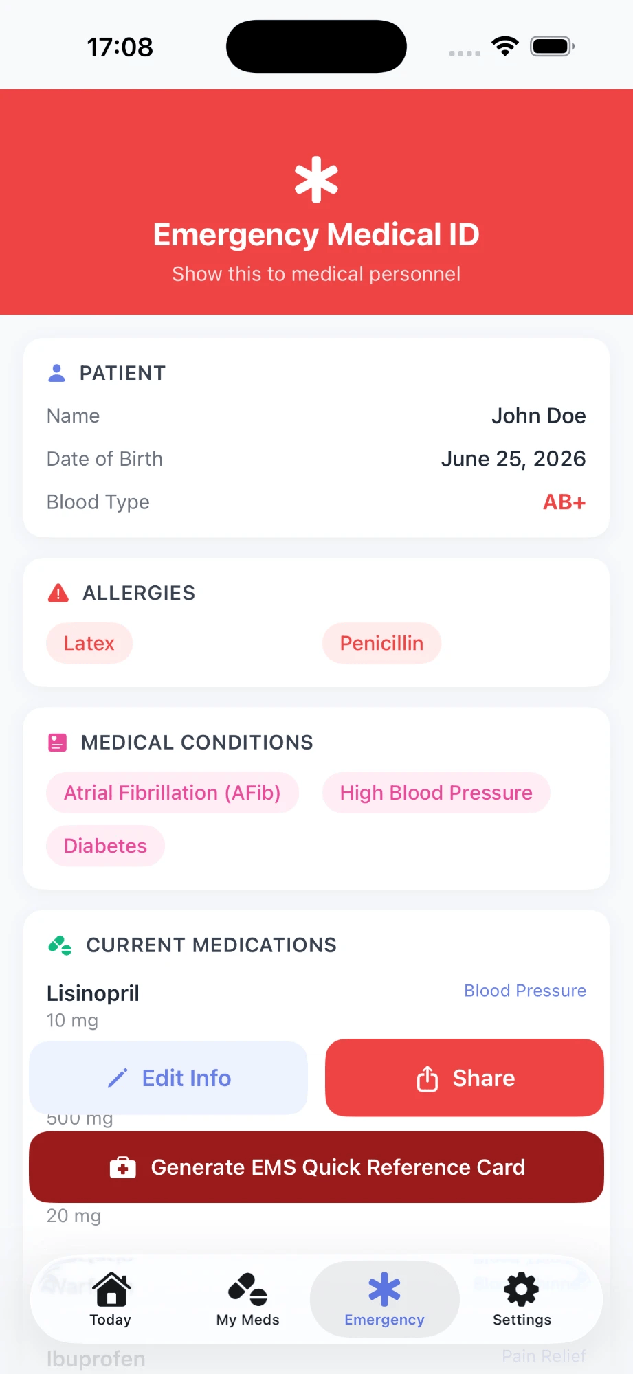 Emergency Medical ID